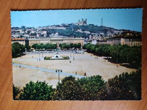 Postcard Lyon Place Bellecour