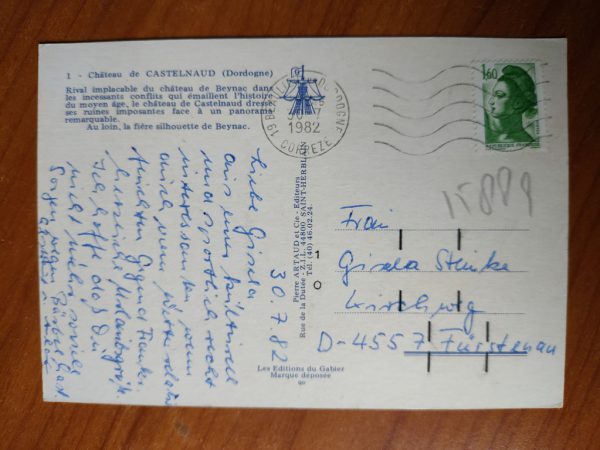 Postcard Chateau Castelnaud Dordogne - Image 2