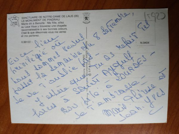 Postcard Notre Dame de Laus Pindrau - Image 2