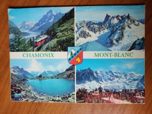 Postcard Chamonix Mont Blanc