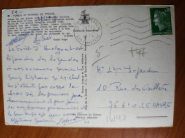 Postcard Arbres France - Image 2