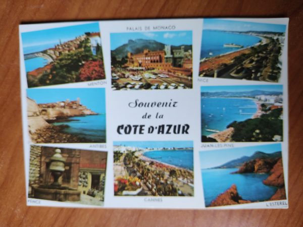 Postcard Souvenir Cote de Azur