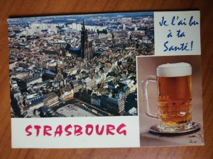 Postcard Strasbourg Beer
