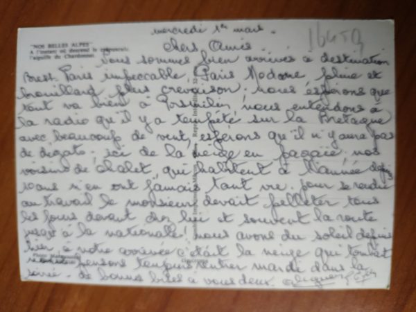 Postcard Alpes Chardonnet - Image 2