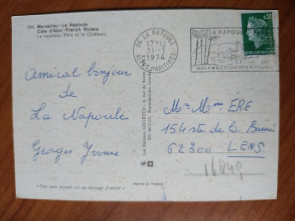 Postcard Cote de Azur Napoule - Image 2