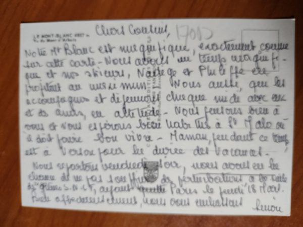 Postcard Mont Blanc Alpes - Image 2