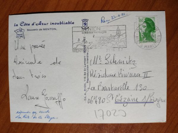 Postcard Souvenir Menton - Image 2