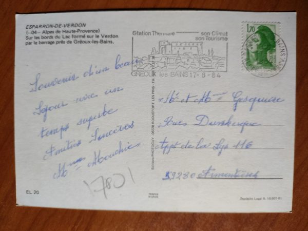 Postcard Esparron de Verdon - Image 2