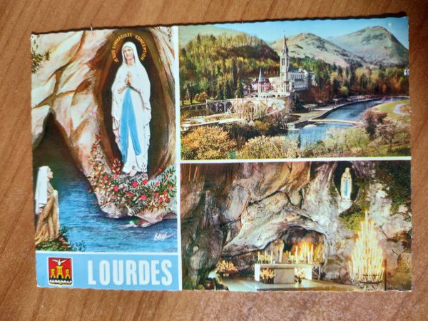 Postcard Lourdes 3 pictures