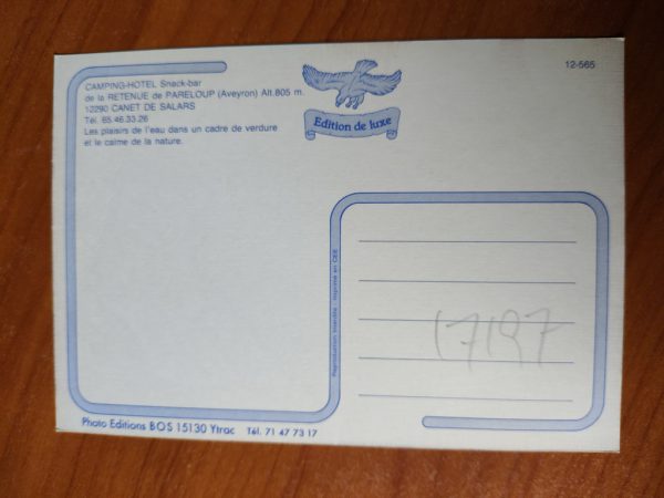 Postcard Camping Retenue de Pareloup - Image 2