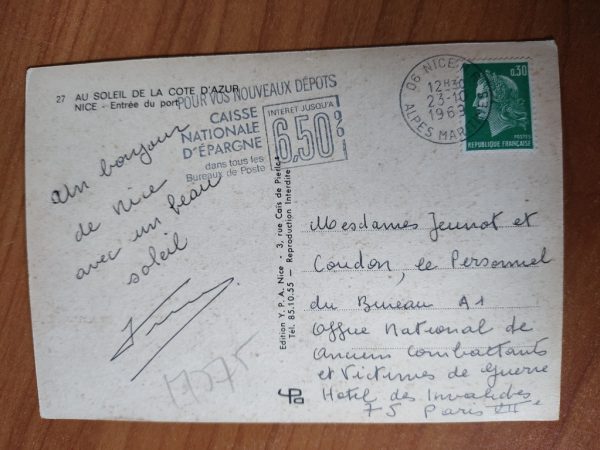 Postcard Nice Entree du Port - Image 2