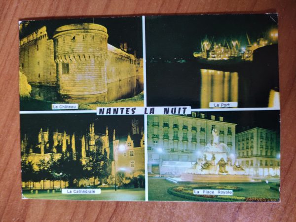 Postcard Nantes La Nuit
