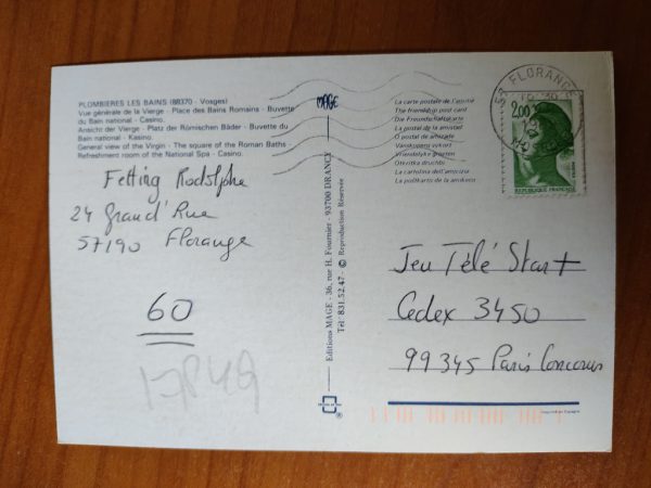 Postcard Plombieres Les Bains - Image 2