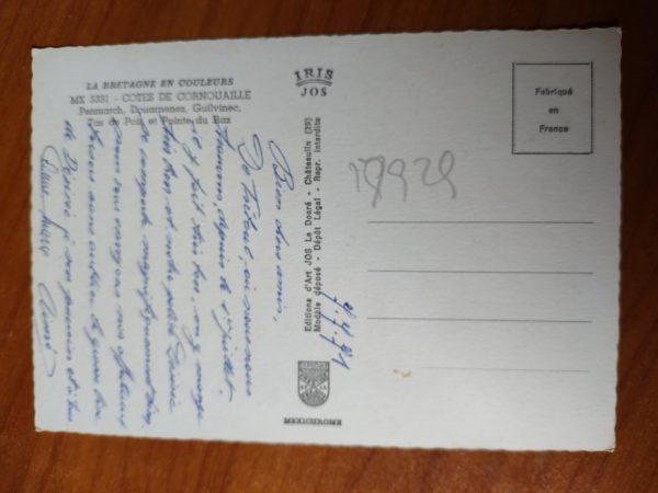 Postcard Cotes de Cornouaille - Image 2