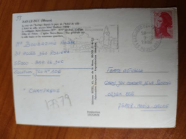 Postcard Bar Le Duc - Image 2