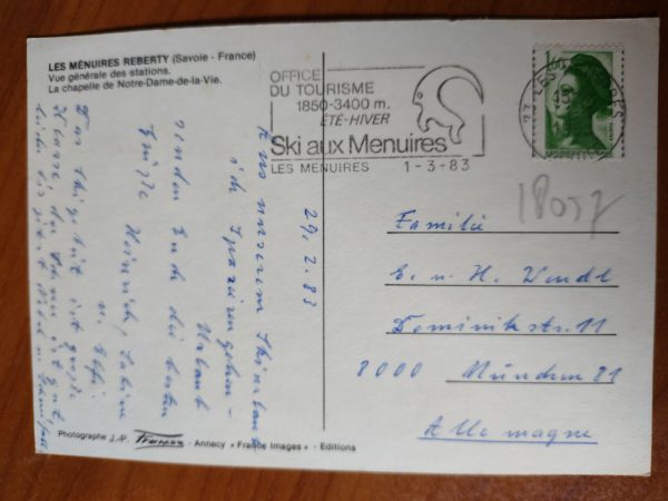 Postcard Les Menuires Reberty - Image 2