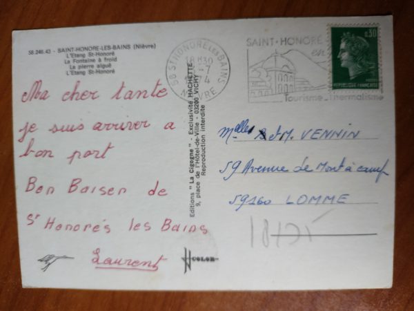 Postcard Honore Les Bains - Image 2