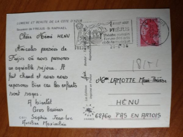 Postcard Frejus Cote de Azur - Image 2