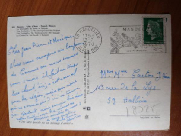 Postcard Cannes Cote de Azur - Image 2