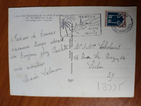 Postcard Menton - Image 2