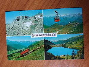 Postcard Davos Weissfluhgipfel