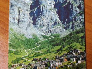 Postcard Leukerbad Gemmiweg