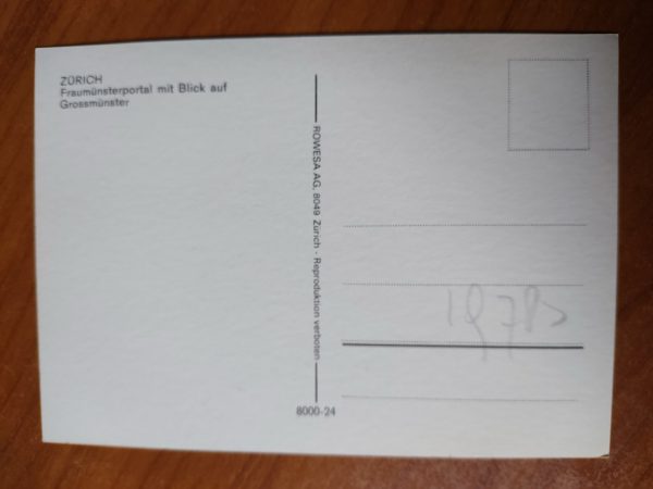 Postcard Zurich Grossmunster - Image 2