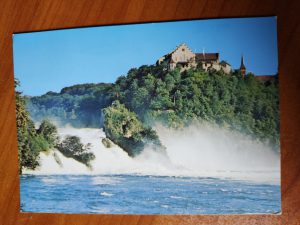 Postcard Rheinfall Schloss Laufen