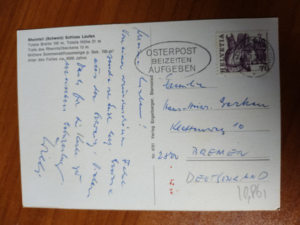 Postcard Rheinfall Schloss Laufen - Image 2