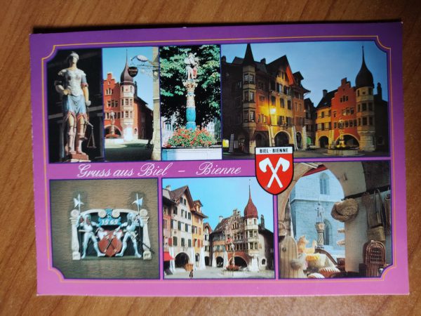 Postcard Gruss aus Biel