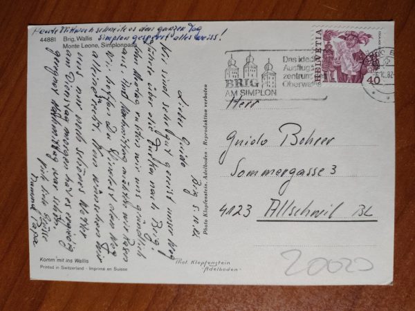 Postcard Wallis Monte Leone - Image 2