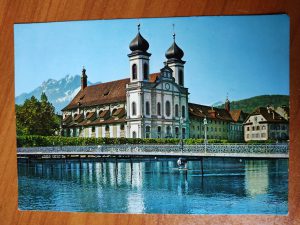 Postcard Luzern Jesuitenkirche