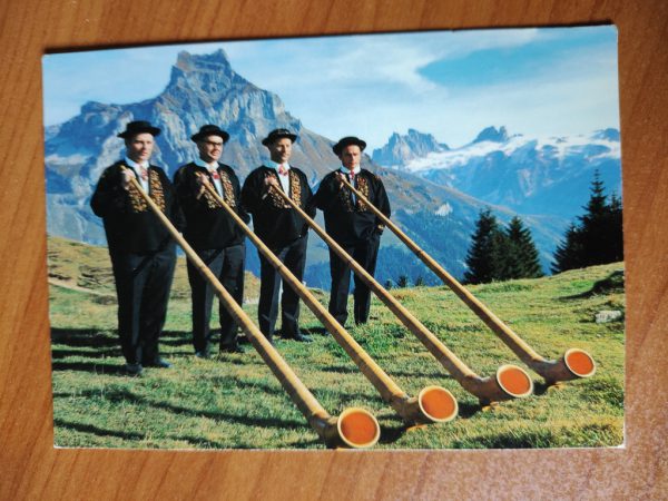Postcard Alpenhorn Quartett Titlis