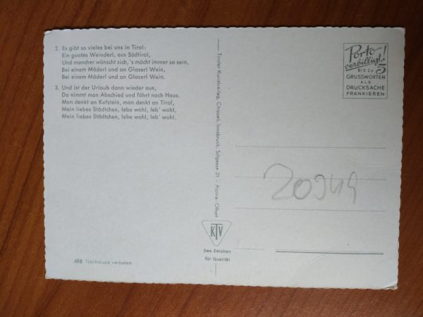 Postcard Kufstein Lied Song - Image 2