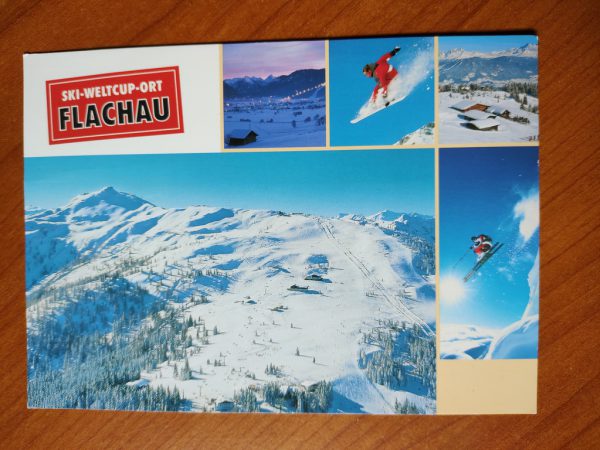 Postcard Flachau Ski Welctcup Ort