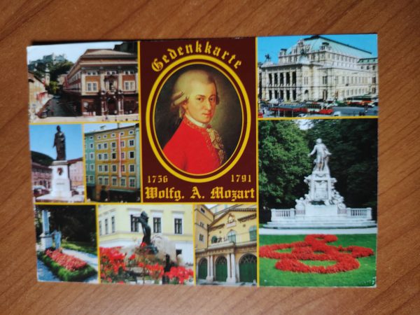 Postcard Gedenkkarte Mozart
