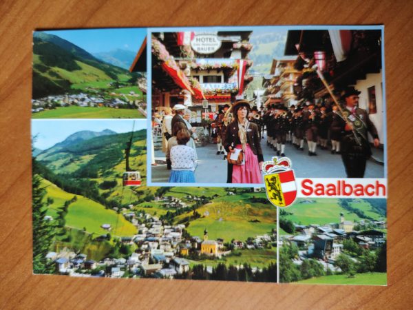 Postcard Saalbach 4 pictures
