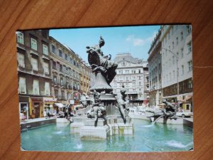 Postcard Wien Brunnen Markt