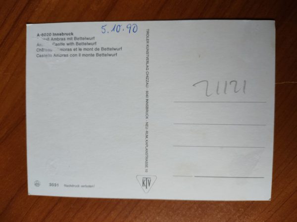 Postcard Schloss Ambras Innsbruck - Image 2