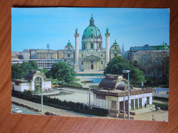 Postcard Wien Karlskirche