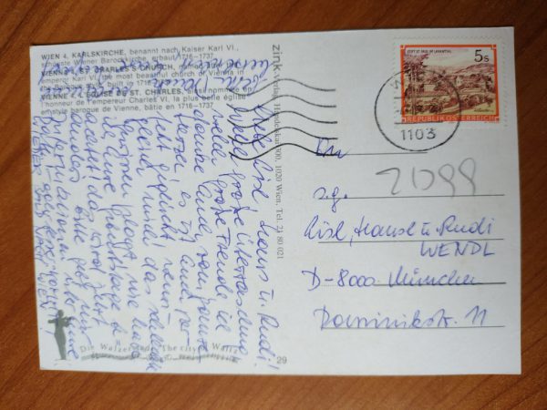 Postcard Wien Karlskirche - Image 2