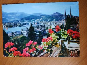 Postcard Luzern Kapelbrucke