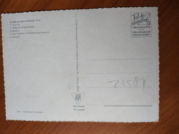 Postcard Grusse aus dem Stubaital - Image 2