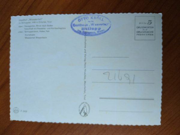 Postcard Stilluptal Gasthof Wasserfall - Image 2