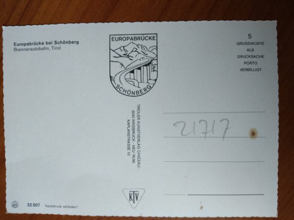 Postcard Europabrucke - Image 2