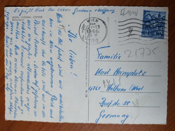 Postcard Wien Belvedere - Image 2