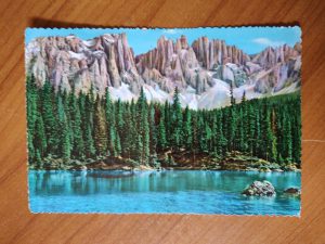 Postcard Dolomieten Karersee